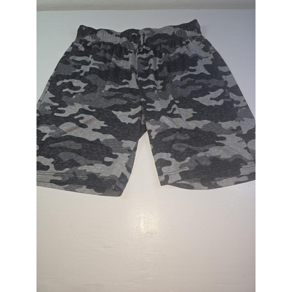 Cuddl Duds Men's Sleep Shorts Grey Camo Medium
